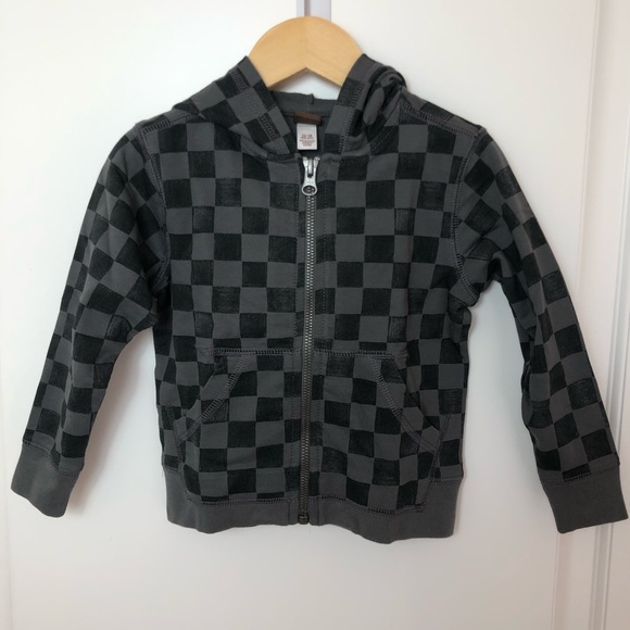 NWT Tea Collection Checkered Hoodie - Picture 3 of 6